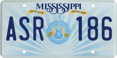 MS license plate ASR186