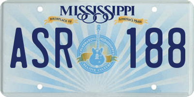 MS license plate ASR188
