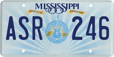 MS license plate ASR246