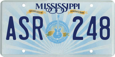 MS license plate ASR248