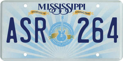 MS license plate ASR264