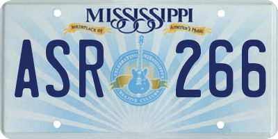 MS license plate ASR266