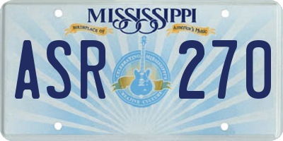 MS license plate ASR270