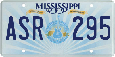 MS license plate ASR295