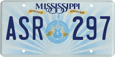 MS license plate ASR297