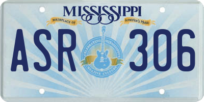 MS license plate ASR306