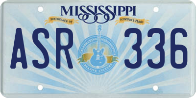 MS license plate ASR336