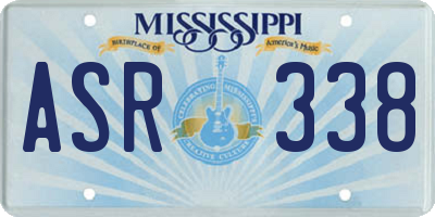MS license plate ASR338
