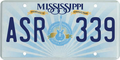 MS license plate ASR339