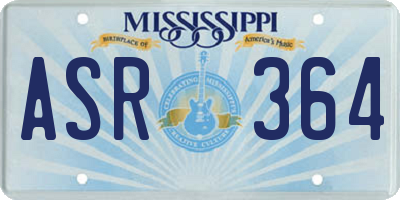 MS license plate ASR364