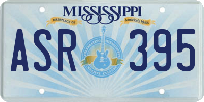 MS license plate ASR395