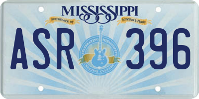 MS license plate ASR396