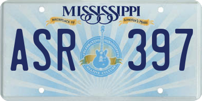 MS license plate ASR397