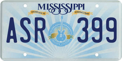 MS license plate ASR399