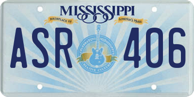 MS license plate ASR406