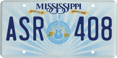 MS license plate ASR408