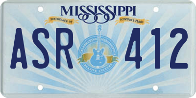 MS license plate ASR412