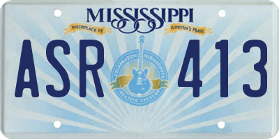 MS license plate ASR413