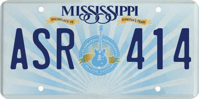 MS license plate ASR414