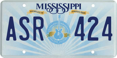 MS license plate ASR424
