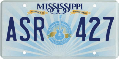 MS license plate ASR427