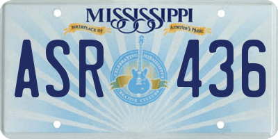 MS license plate ASR436