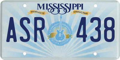 MS license plate ASR438