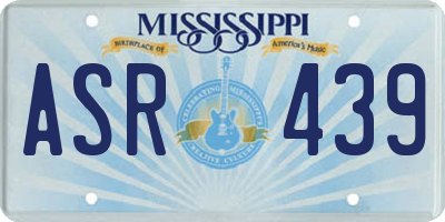 MS license plate ASR439