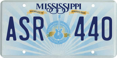 MS license plate ASR440