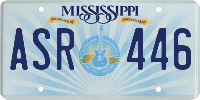 MS license plate ASR446