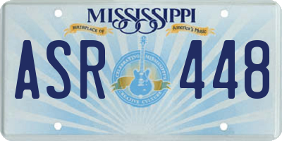 MS license plate ASR448