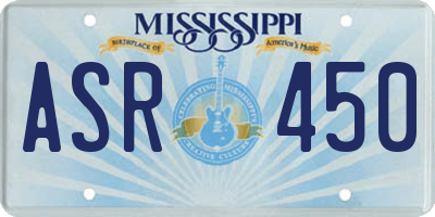 MS license plate ASR450