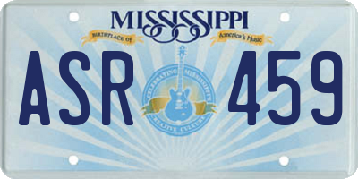 MS license plate ASR459