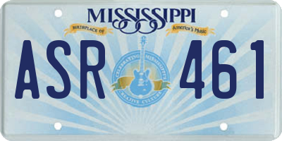 MS license plate ASR461