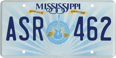 MS license plate ASR462