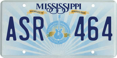 MS license plate ASR464