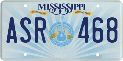 MS license plate ASR468