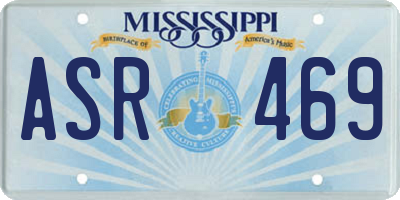 MS license plate ASR469