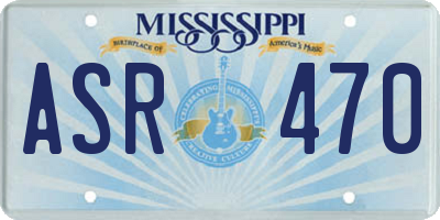 MS license plate ASR470