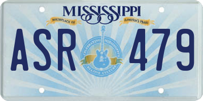 MS license plate ASR479