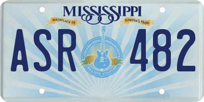 MS license plate ASR482