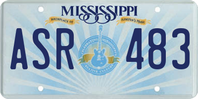 MS license plate ASR483