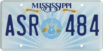 MS license plate ASR484