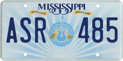 MS license plate ASR485
