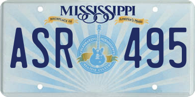 MS license plate ASR495