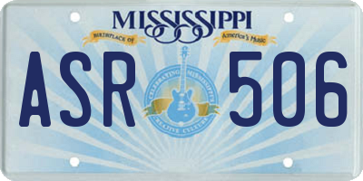 MS license plate ASR506