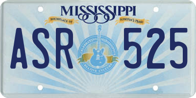 MS license plate ASR525
