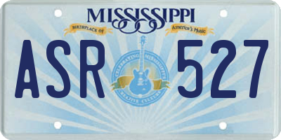 MS license plate ASR527