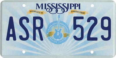 MS license plate ASR529