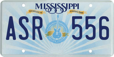 MS license plate ASR556